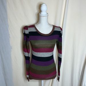 Multicolored Striped Sweater, New, Medium